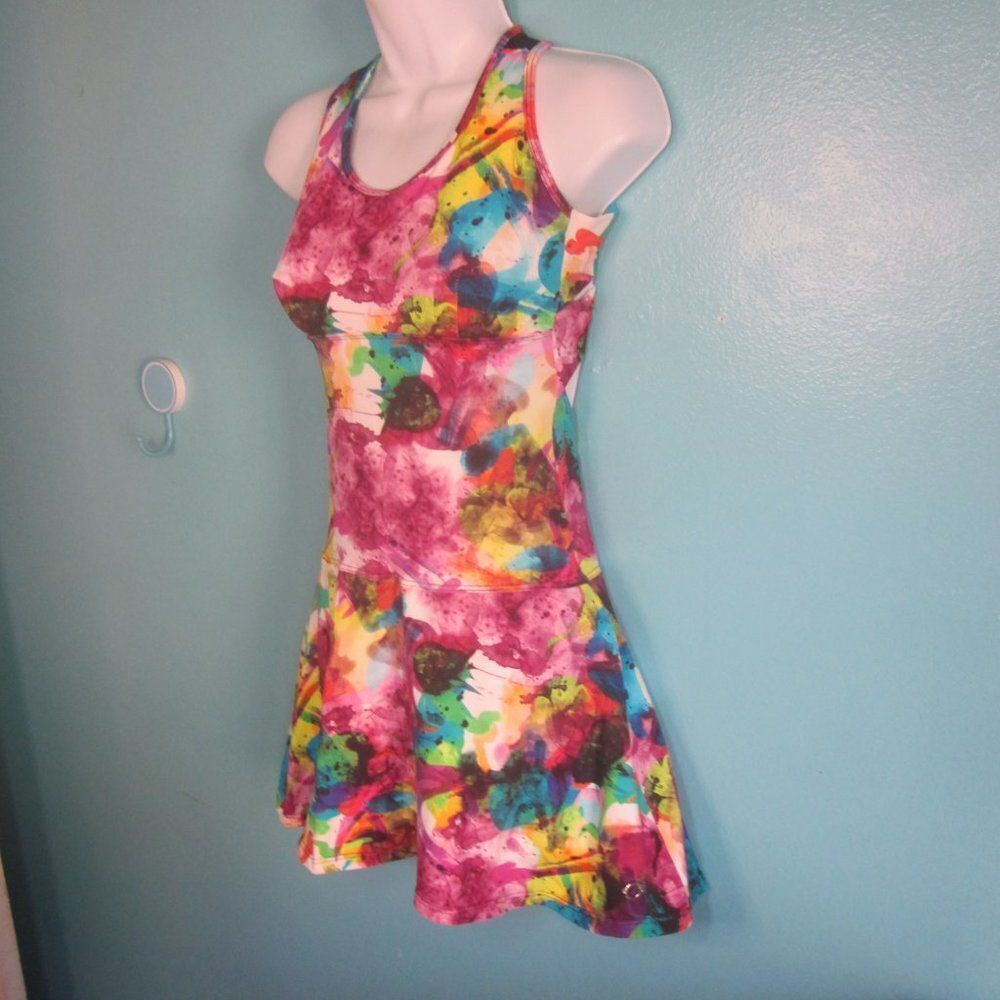 Bluefish Womens "Wonder Full" Open Back Swim Athletic Tennis Dress Size M/L
